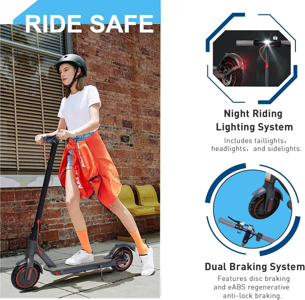 8.5 Inch Electric Scooter with App Function, with Mobile Phone Holder and Anti-Theft Protection, Foldable E Scooter, 25-30 km