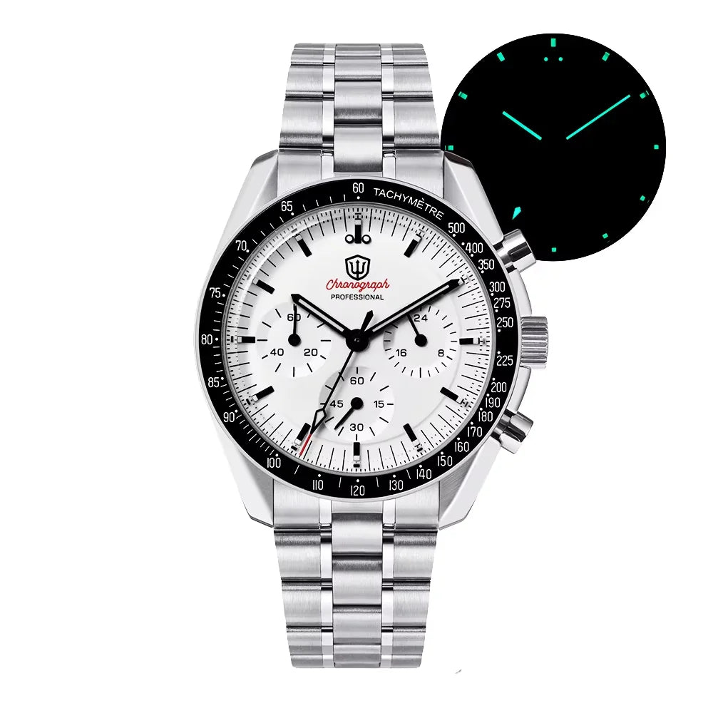 Watchdives New Wd1863 Quartz Men Watch VK63 Chronograph Bubble Sapphire Waterproof 39Mm Steel Top Brand Luxury Business Watch