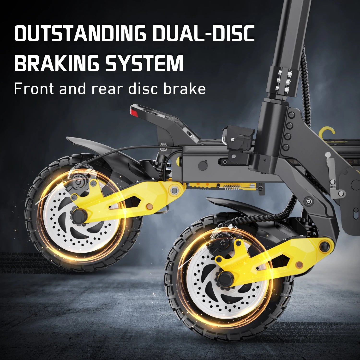 IENYRID ES1 Foldable Electric Scooter 2x1200W 48V 20.8Ah Lithium Battery 10-inch Tires E-Scooter 3 Speed Modes Motor Peak 3000W