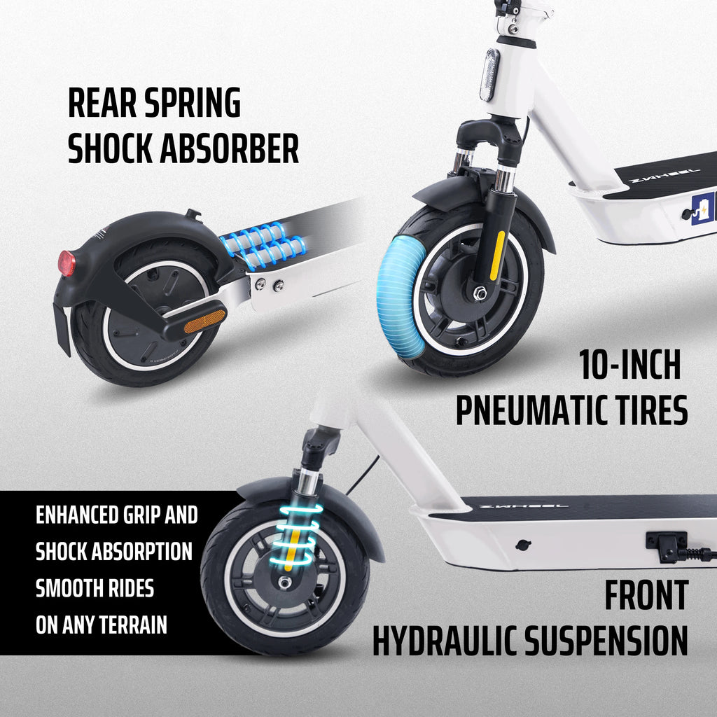 ZWHEEL ZFox Max Electric Scooter 50Km Long Range 800W Max Motor 10 Inch Tires 15Ah Battery Colorful Foldable Adult E-Scooter